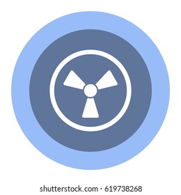 radiation icon, flat design style