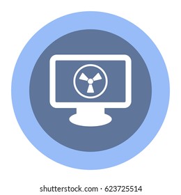 radiation Icon, flat design style