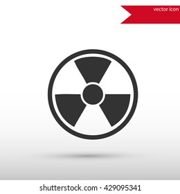 Radiation icon. Flat style object. Art picture drawing. Eps 10. Web icons. 