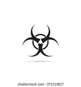 The radiation icon. Radiation flat symbol.