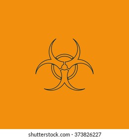 The radiation icon. Radiation flat symbol.