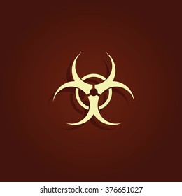 The radiation icon. Radiation flat symbol.