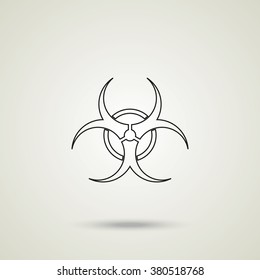 The radiation icon. Radiation flat symbol.