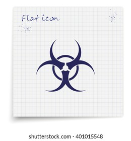 The radiation icon. Radiation flat symbol.