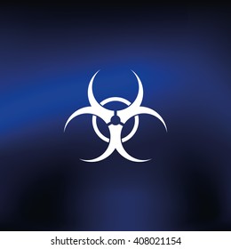 The radiation icon. Radiation flat symbol.