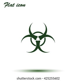 The radiation icon. Radiation flat symbol.