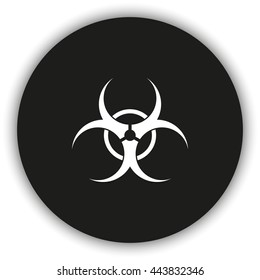 The radiation icon. Radiation flat symbol.