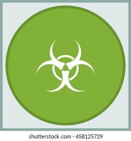 The radiation icon. Radiation flat symbol.