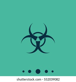 The radiation icon. Radiation flat symbol.