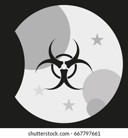 The radiation icon. Radiation flat symbol.