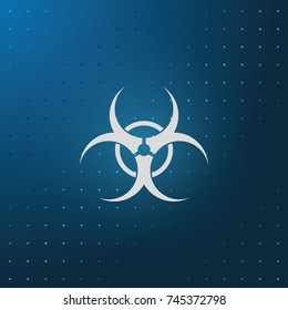The radiation icon. Radiation flat symbol.