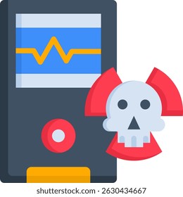 Radiation Icon Flat Vector Illustration