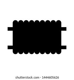 Radiation icon, heating cooling vector emblem isolated 

illustration , template logo outline solid , background white

