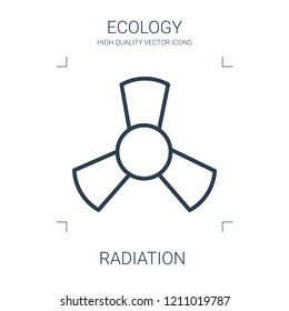 radiation icon. high quality line radiation icon on white background. from ecology collection flat trendy vector radiation symbol. use for web and mobile