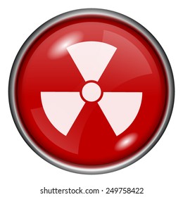 Radiation icon. Internet button on white background. 