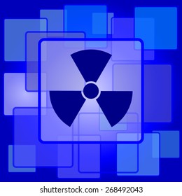 Radiation icon. Internet button on abstract background. 
