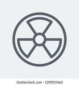 Radiation icon isolated on background. The environment symbol modern, simple, vector, icon for website design, mobile app, ui. Vector Illustration