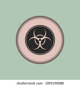 Radiation icon, isolated Radiation sign icon, vector illustration
