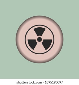 Radiation icon, isolated Radiation sign icon, vector illustration