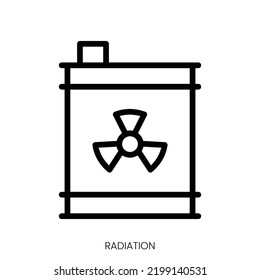 radiation icon. Line Art Style Design Isolated On White Background