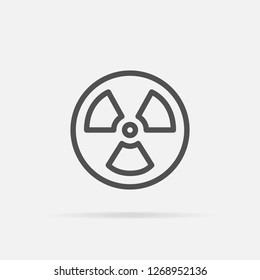 Radiation icon in line style. For your design, logo. Vector illustration. Editable Stroke. 48x48 Pixel Perfect.