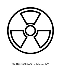 radiation icon line vector design illustration template