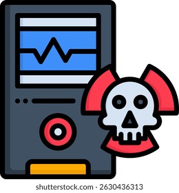 Radiation Icon Lineal Color Vector Illustration