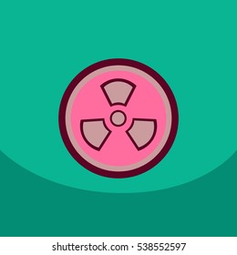 Radiation Icon. May present radiation threat or Danger, Nuclear icon, Nuclear energy, nuclear power Vector illustration.