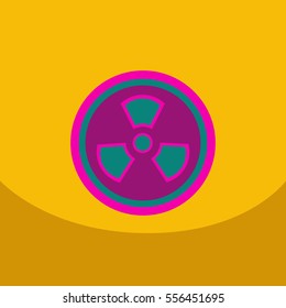 Radiation Icon. May present radiation threat or Danger, Nuclear icon, Nuclear energy, nuclear power. Vector illustration.