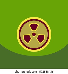 Radiation Icon. May present radiation threat or Danger, Nuclear icon, Nuclear energy, nuclear power. Vector illustration.