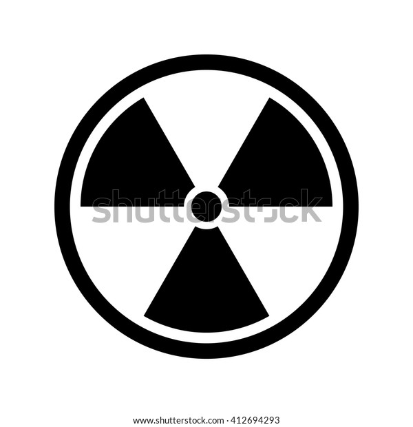 Radiation Icon Nuclear Silhouette Symbol Vector Stock Vector (Royalty ...