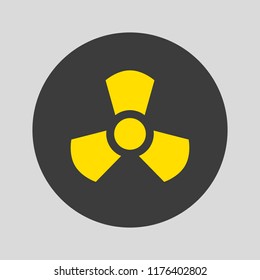 Radiation icon on gray background. Vector illustration