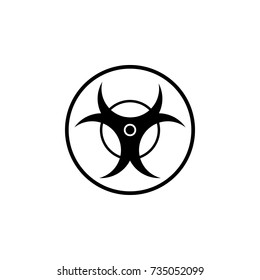The radiation icon on white background