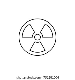 Radiation icon on white background