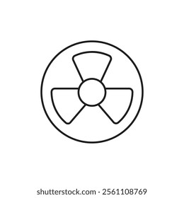 Radiation icon Outline vector line symbol