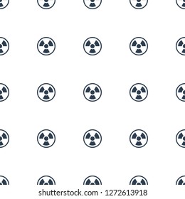 radiation icon pattern seamless white background. Editable filled radiation icon. radiation icon pattern for web and mobile.