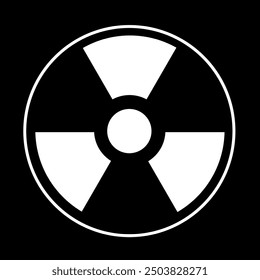 Radiation icon. Radioactive or nuclear sign. Vector Illustration