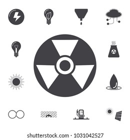 The radiation icon. Set of energy icons. Signs and symbols collection icons for websites, web design, mobile app on white background on white background