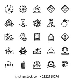 radiation icon set illustration vector graphic