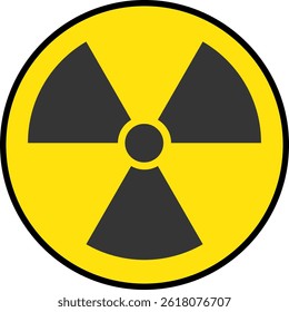Radiation icon set. Radiology icon emblem. warning of dangerous radiation. nuclear power button icon
