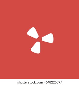 radiation icon. sign design. red background
