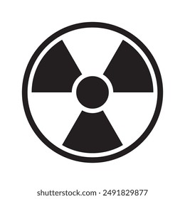 Radiation icon. Radiation sign. Nuclear threat symbol. Hazardous radiation. Danger warning icon. Nuclear safety. Radioactive waste.