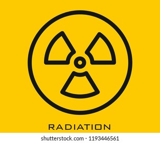 Radiation icon signs