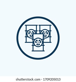 Radiation icon. Simple line element from biotechnology icons collection. Outline Radiation icon for templates, software and infographics