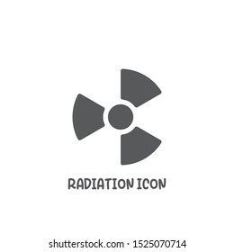 Radiation icon simple silhouette flat style vector illustration on white background.