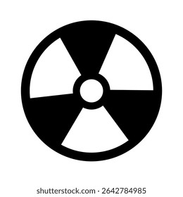 O ícone de radiação. Símbolo de radiação.