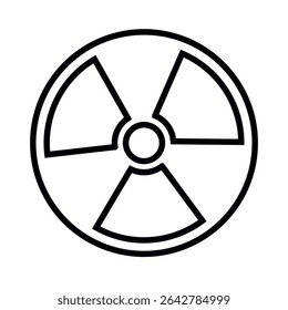 O ícone de radiação. Símbolo de radiação.