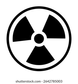 O ícone de radiação. Símbolo de radiação.