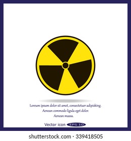 The radiation icon. Radiation symbol