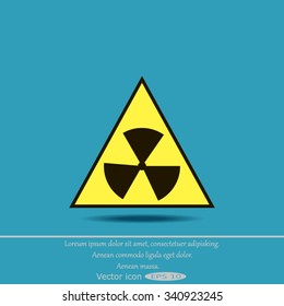 The radiation icon. Radiation symbol